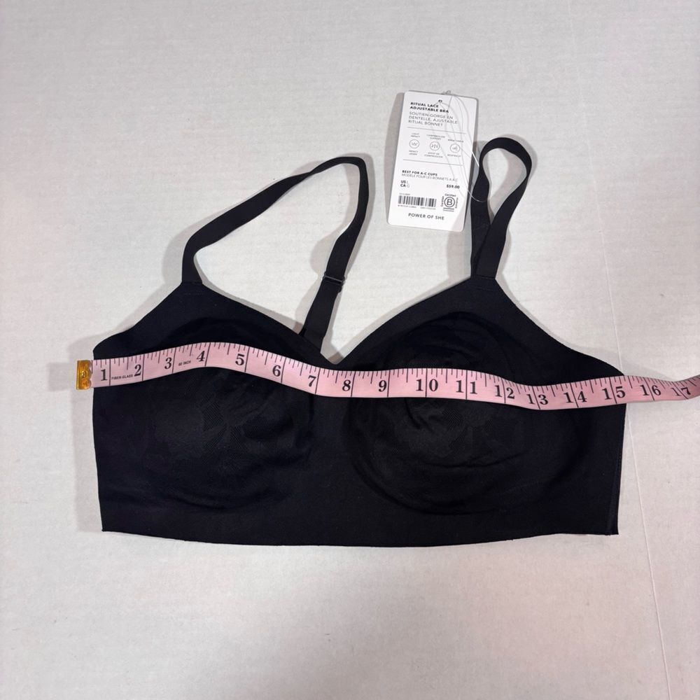 Athleta Ritual Lace Adjustable Bra NEW with tags Large A/C Black Lace - Picture 11 of 12